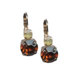 Mariana Earrings Charming Smoked Topaz & Sand Opal Austrian Crystals Serai Cocktail Hour Coll.