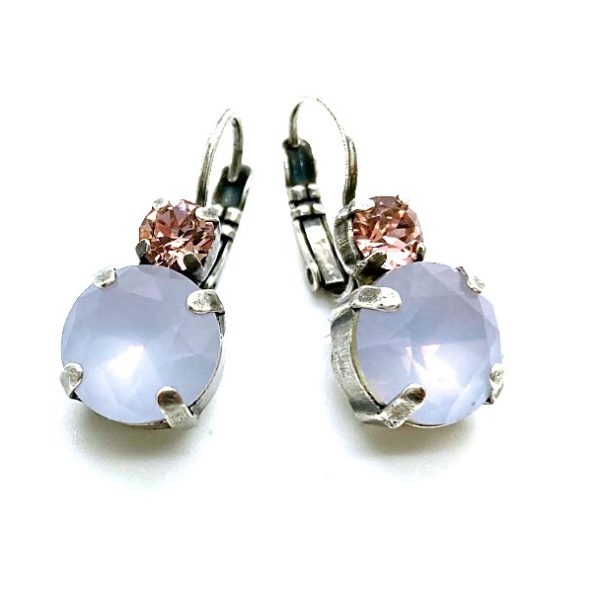 Mariana Earrings Charming Cyclamen Opal & Lt Peach Austrian Crystals My Treasures Coll.