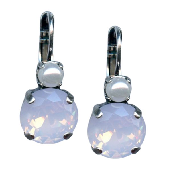 Mariana Earrings Timeless Cream Pearl & Rose Opal Austrian Crystals My Treasures Coll.