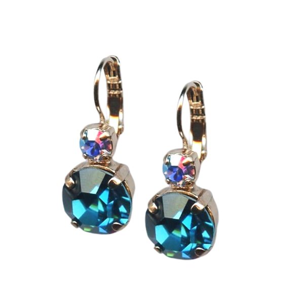 Mariana Earrings Glitzy Lt Sapphire AB & Indicolite Austrian Crystals My Treasures Coll.