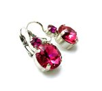 Mariana Earrings Charming Fuchsia Austrian Crystals My Treasures Coll. - Image 3