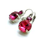 Mariana Earrings Charming Fuchsia Austrian Crystals My Treasures Coll. - Image 2