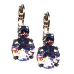 Earrings By Mariana Woman Sophisticated Tanzanite and Violet Swarovski Crystals - Image 3