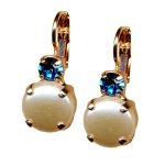 Mariana Earrings Luxurious Pearl Mineral & Indicolite Austrian Crystals My Treasures Coll. - Image 3