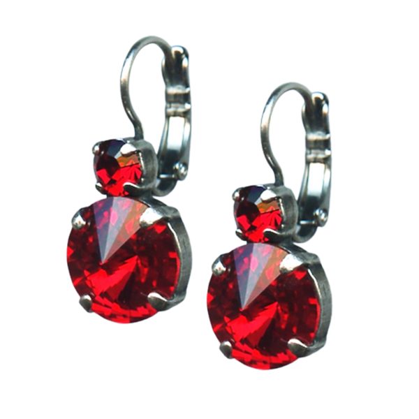 Earrings By Mariana Woman Stunning Ruby Swarovski Crystals