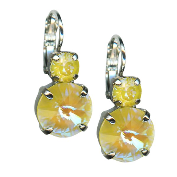 Mariana Earrings Shimmering Sun-Kissed Sunshine Austrian Crystals My Treasures Coll.