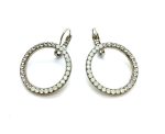 Mariana Earrings Halo White Opal & Clear Austrian Crystals On A Clear Day Sweet Summer Coll.