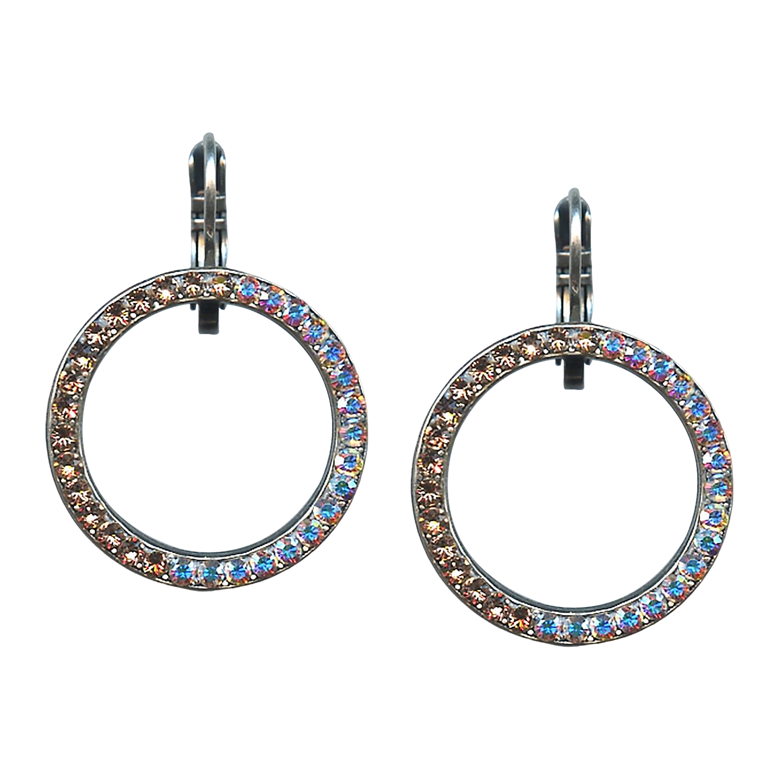 E-1039-6-1055-SP6(1) Mariana Earrings Glitzy AB & Vintage Rose Austrian Crystals Cosmo Africa Coll. - Image 1