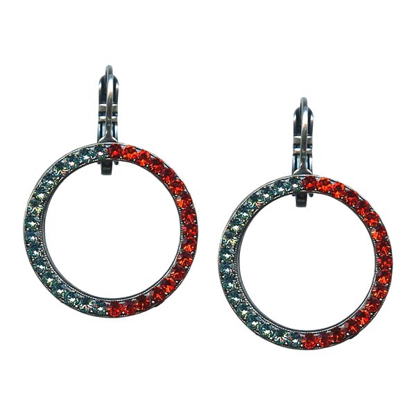 Mariana Earrings Sassy Aquamarine & Hyacinth Austrian Crystals Masai Africa Coll.