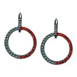 Mariana Earrings Sassy Aquamarine & Hyacinth Austrian Crystals Masai Africa Coll. - Image 3