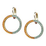 Mariana Earrings Beautiful Aquamarine & Sun Austrian Crystals Serengeti Africa Coll. - Image 3