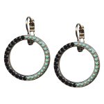 Mariana Earrings Luxurious Jet Black & Turq Austrian Crystals Zanzibar Africa Coll. - Image 2