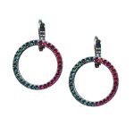 Mariana Earrings Fashionable Blue Zircon & Indian Pink Austrian Crystals Sorbet Sweet Summer Coll. - Image 3