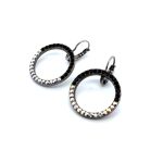 Earrings By Mariana Woman Fashionable AB and Jet Black Swarovski Crystals