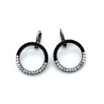 Earrings By Mariana Woman Fashionable AB and Jet Black Swarovski Crystals - Image 2