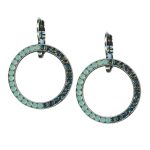 Mariana Earrings Exquisite Pacific Opal & Montana Blue Austrian Crystals Daiquiri Cocktail Hour Coll. - Image 2