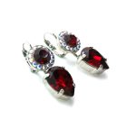 Mariana Earrings Stunning Siam & AB Austrian Crystals My Treasures Coll. - Image 3