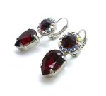 Mariana Earrings Stunning Siam & AB Austrian Crystals My Treasures Coll.