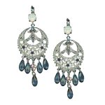 Mariana Earrings Gorgeous Montana Blue, White Opal, & AB Austrian Crystals Mood Indigo Songbook Coll.