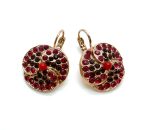 Mariana Earrings Lovely Burgundy, Red Coral, & Indian Pink Austrian Crystals Lady In Red Songbook Coll.
