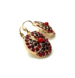 Mariana Earrings Lovely Burgundy, Red Coral, & Indian Pink Austrian Crystals Lady In Red Songbook Coll. - Image 2