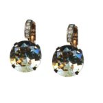 Mariana Earrings Sophisticated Golden Shadow & White Opal Austrian Crystals My Treasures Coll.