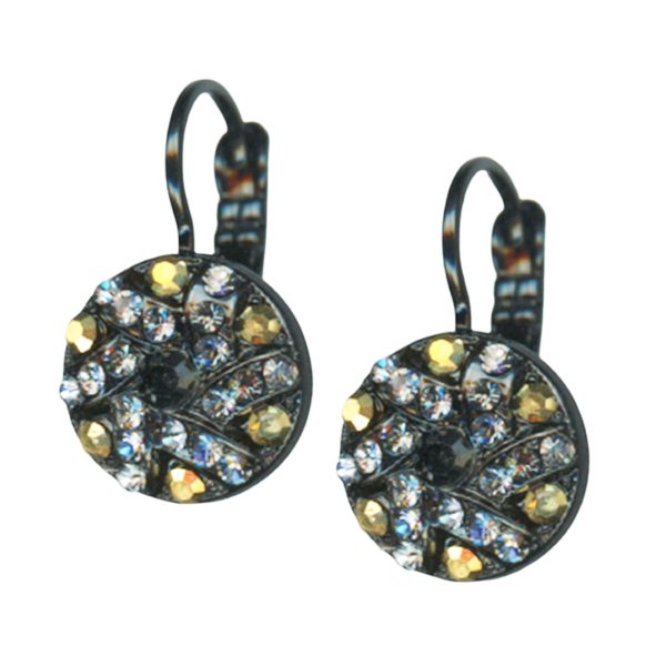 Mariana Earrings Soulful Jet, Aurum, & Clear Austrian Crystals Courage Inspiration Coll.