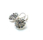 Mariana Earrings Ice Queen Once Upon a Mariana Coll. Fab Vitrail Light, Black Diamond, & Clear Austrian Crystals - Image 2