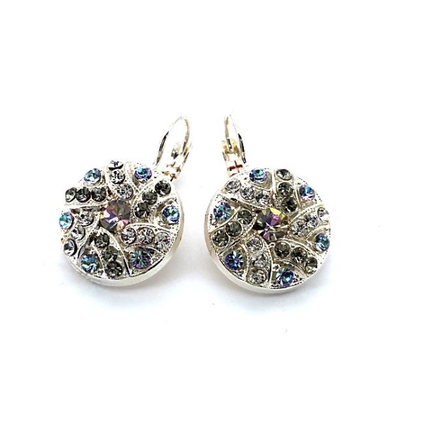 Mariana Earrings Ice Queen Once Upon a Mariana Coll. Fab Vitrail Light, Black Diamond, & Clear Austrian Crystals