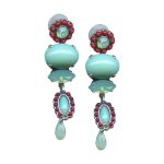 Earrings By Mariana Woman Exquisite Pacific Opal and Turquoise Swarovski Crystals