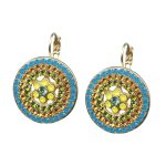 Mariana Earrings Boho Chic Caribbean Blue Opal, Topaz, Olivine, Yellow Opal, & Chrysolite Austrian Crystals Kokomo Songbook Coll.