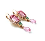 Earrings By Mariana Pina Colada Cocktail Hour Coll. Adorable Rose, Rose Opal, Pacific Opal & Violet Austrian Crystals - Image 3