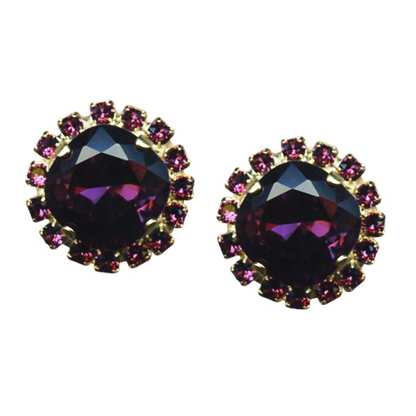 Mariana Earrings Sophisticated Amethyst Austrian Crystals My Treasures Coll.