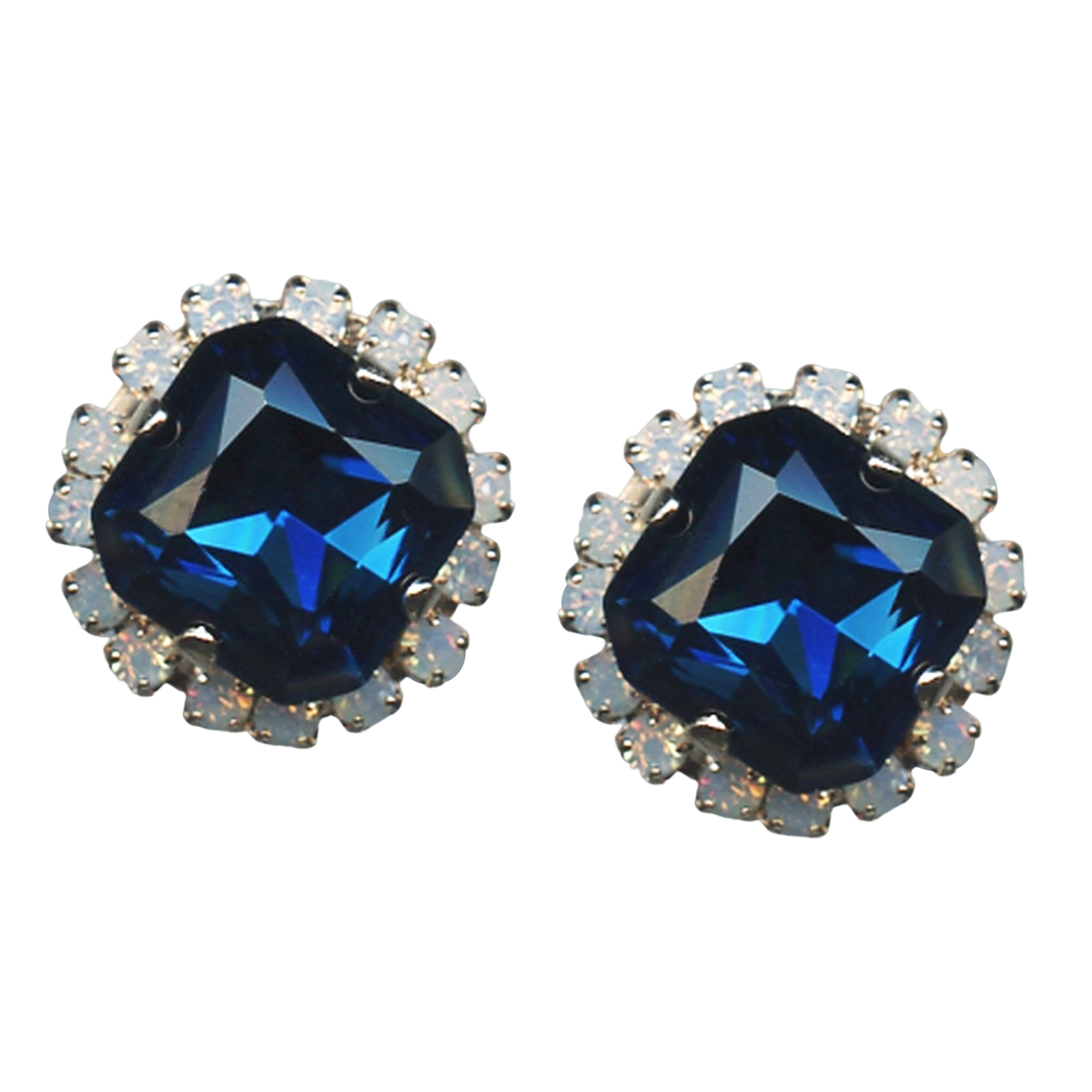 E-1080-4-207234-RG2(1) Mariana Earrings Elegant Montana Blue & White Opal Austrian Crystals My Treasures Coll. - Image 1