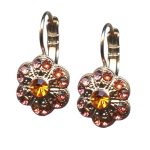Mariana Earrings Adorable Floral Padparadscha & Sun Austrian Crystals My Treasures Coll. - Image 2