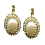 Mariana Earrings Luxurious Pearl & Clear Austrian Crystals On A Clear Day Sweet Summer Coll. - Image 2