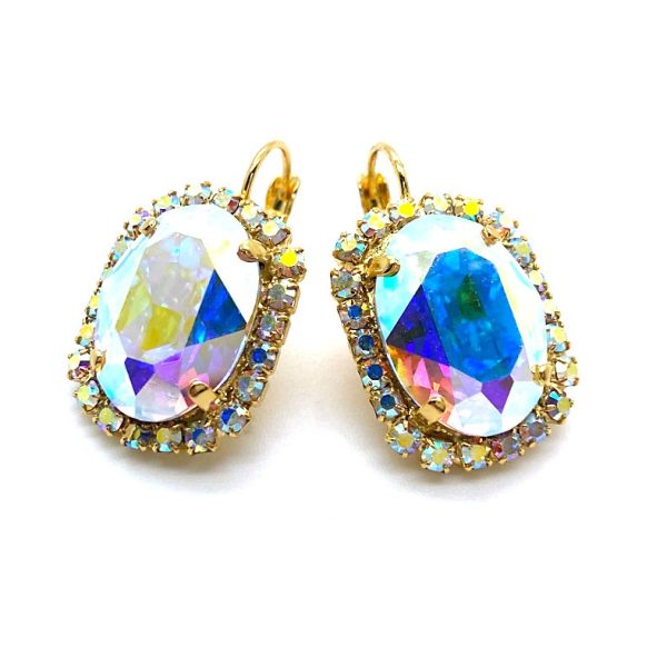 Earrings By Mariana Woman Shimmering Aurora Boreale Swarovski Crystals