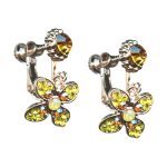 Mariana Earrings Beautiful Citrine, Topaz, & Yellow Opal Austrian Crystals Yellow Brick Road Nostalgia Coll. - Image 3