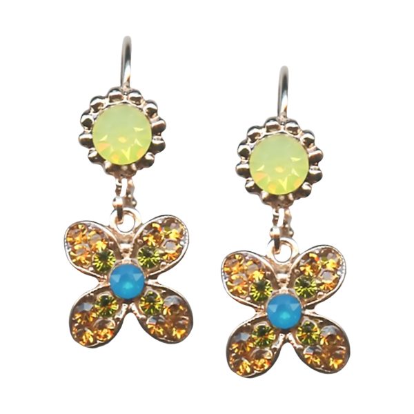 Mariana Earrings Lucious Topaz, Yellows Opal, Caribbean Blue Opal, & Olivine Austrian Crystals Kokomo Songbook Coll.