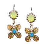 Mariana Earrings Lucious Topaz, Yellows Opal, Caribbean Blue Opal, & Olivine Austrian Crystals Kokomo Songbook Coll. - Image 3