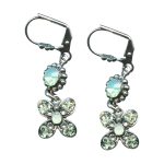 Mariana Earrings Precious Chrysolite, Pacific Opal, & Chrysolite Opal Austrian Crystals Mojito Cocktail Hour Coll. - Image 3