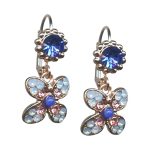 Mariana Earrings Preppy Capri Blue, Lt Rose, & Air Blue Opal Austrian Crystals Kiss From A Rose Songbook Coll. - Image 2