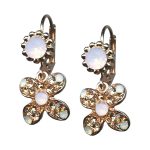 Mariana Earrings Luxurious Pink Opal, White Opal, & Lt Peach Austrian Crystals Afternoon Delight Songbook Coll. - Image 3