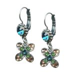 Mariana Earrings Timeless Amber, Fern Green, & Teal Austrian Crystals Midnight in Paris Dancing the Night Away Coll.