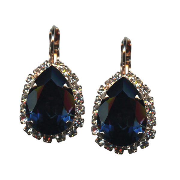 Mariana Earrings Exquisite Montana Blue & Clear Austrian Crystals My Treasures Coll.