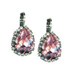 Mariana Earrings Classy Lt Rose & Clear Austrian Crystals My Treasures Coll. - Image 2