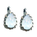 Mariana Earrings Timeless White Opal & Clear Austrian Crystals My Treasures Coll. - Image 2