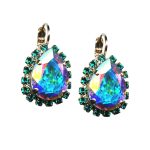 Mariana Earrings Sophisticated Aurora Borealis & Blue Zircon Austrian Crystals My Treasures Coll.