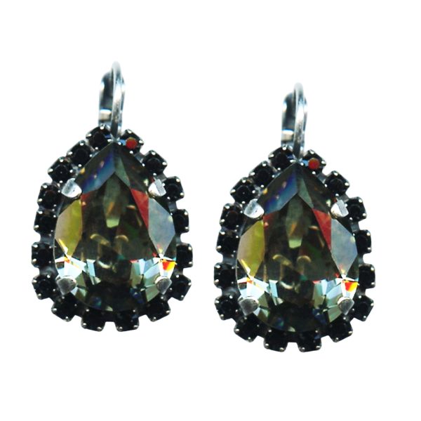 Mariana Earrings Exude Elegance Black Diamond & Jet Black Austrian Crystals Black Velvet Songbook Coll.