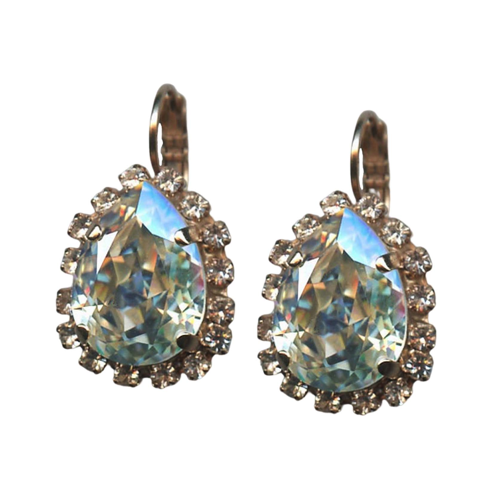 E-1098-3-1078-RG6(1) Mariana Earrings Simply Elegant Clear Austrian Crystals Kalahari Africa Coll. - Image 1